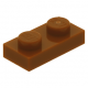 LEGO lapos elem 1x2, sötét narancssárga (3023)